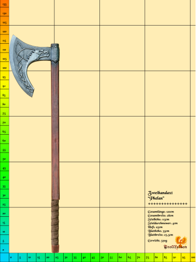 Phelan LARP Axt Zweihand Trollfelsen Maße Phelan LARP Axt Zweihand Trollfelsen Maße